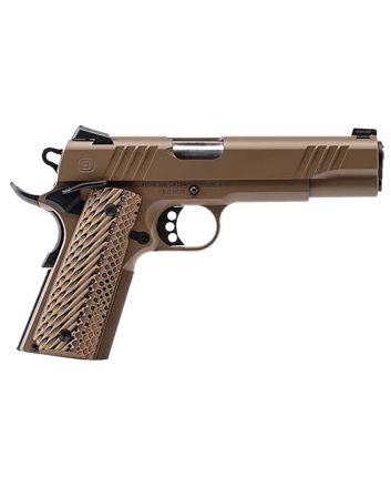 Bersa B19117050DEHB B191145 ACP 8+1 5" Stainless Steel Barrel, Flat Dark Earth Serrated Slide, Flat Dark Earth Stainless Steel Frame w/Beavertail, FDE VZ Grip