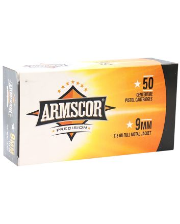 Armscor 50043PH USA9mm 115gr Full Metal Jacket 50 Per Box/20 Case