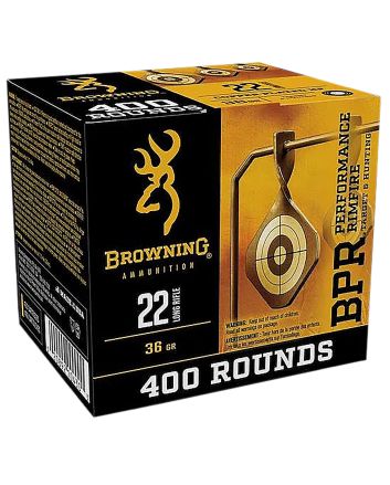 Browning Ammo B194122401 22LR 36gr Plated Hollow Point 400 Per Box/4 Case
