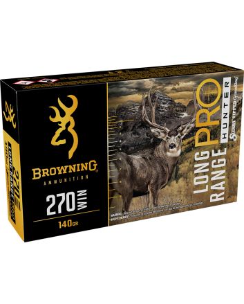 Browning Ammo B192502702 Long Range Pro270Win 140gr 20 Per Box/10 Case