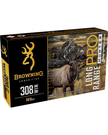Browning Ammo B192503082 Long Range Pro308Win 165gr 20 Per Box/10 Case