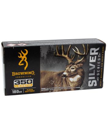 Browning Ammo B192603501Silver 350Legend 180gr Plated Soft Point 20 Per Box/10 Case