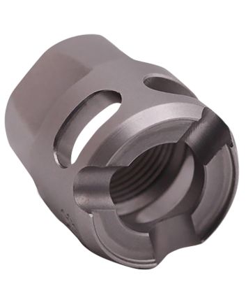 True Precision Inc TPYMICROSS Micro Compensator Y-Type Satin Stainless 416R Stainless Steel 1/2"x28 Threads 9mm/380 ACP