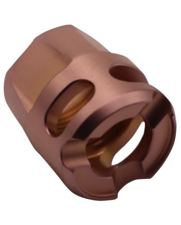 True Precision Inc TPYMICROC Micro Compensator Y-Type Copper 416R Stainless Steel 1/2"x28 Threads 9mm/380 ACP