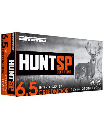 Ammo Inc 65CM129SPA20 Hunt6.5Creedmoor 129gr Soft Point 20 Per Box/10 Case