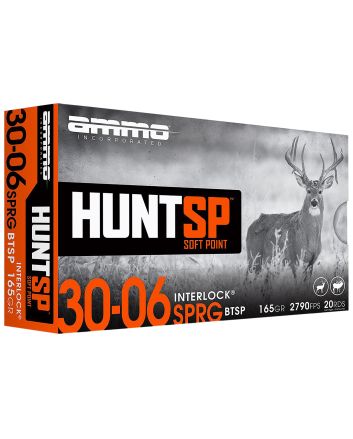 Ammo Inc 3006165SPA20 Hunt30-06Springfield 165gr Soft Point 20 Per Box/10 Case