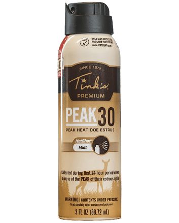 Tinks W5343 Peak30 Hot Shot Deer Doe In Estrus Scent 3 oz Mist