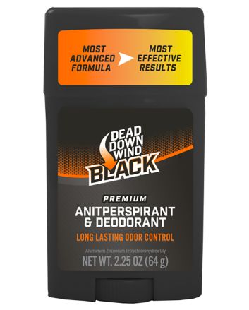 Dead Down Wind 1235 Antiperspirant &amp; Deodorant Black Premium Odor Eliminator 2.25 oz Stick