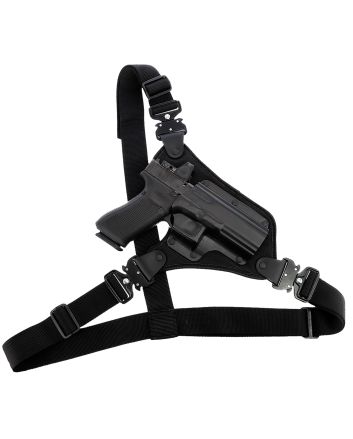 Galco HR186B High Ready Chest Holster Fits Chest Up To 58" Black/ Fits Ruger Alaskan