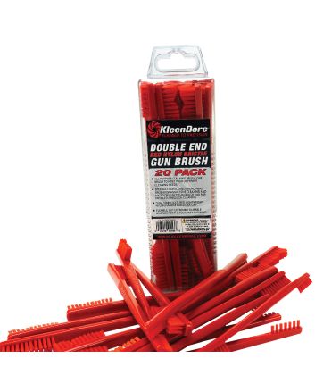 KleenBore UT221RED20PK Double End Brush Utility Brush Red Nylon 20 Pack