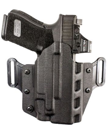 DeSantis Gunhide 195KA6VZ0 Veiled PartnerOWB Black Glock 19/23/32/45 Ambidextrous