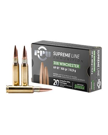TR&amp;Z PPMK308Supreme Line 308 Win 168 gr Sierra MatchKing BTHP 20 Per Box/ 10 Case