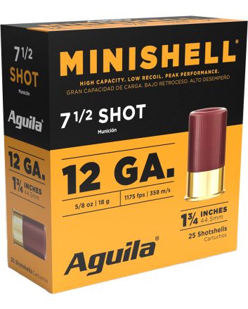 Aguila 1CHB1387 Minishell12Gauge 1.75" 5/8oz 7.5Shot 25 Per Box/10 Case