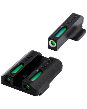 TruGlo TGTG13KA1A TFXBlack | Green Tritium &amp; Fiber Optic White Outline Front Sight Green Tritium &amp; Fiber Optic Rear Sight Kahr Arms