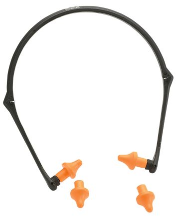 Browning 12686 Banded EarplugsPlastic 22 dB Folding Black/Orange