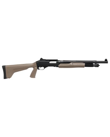 Stevens 19468 320 Security 12 Gauge Pump 5+1 18.50" Matte Black Heat Shield Barrel, Picatinny Rail Receiver, Bottom Picatinny Rail, Tactical w/Pistol Grip Flat Dark Earth Synthetic Stock, Ambidextrous
