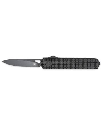 CobraTec KnivesMambaLarge Plain Black TiCN D2 Steel Blade/4.75" Black Textured Aluminum Handle
