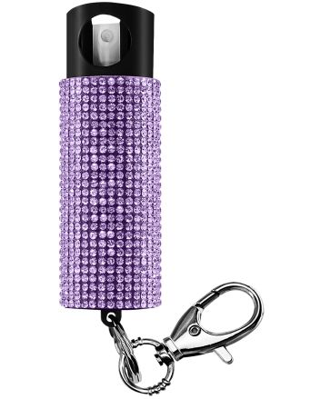 SKYLINE USA INC PSGDBOPR Pepper Spray Bling-It-On 18% OC/UV Dye Range 16ft 0.50oz Purple Includes Keychain