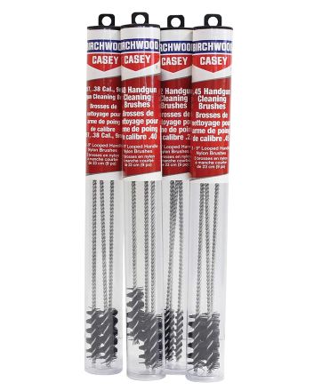 Birchwood Casey 41210 Cleaning Brushes Handgun Looped 9mm/357/38/380 9" Nylon 3 Pack