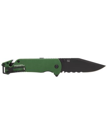 S.O.G SOG11520157 Escape ATK 2.0 EDC 3.40" Folding Clip Point Part Serrated Black Hardcased AUS-8A SS Blade, 4.60" Green/Black Aluminum Handle, Presentation Box