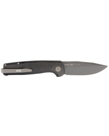 S.O.G SOGTM1006BX Terminus SJ LTE 2.90" Folding Plain Black TiNi S35VN SS Blade, Graphite Textured G10 Handle