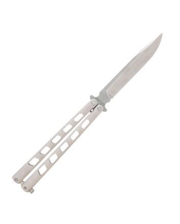 Cold Steel CSFL43ARC Arc Angel Balisong Butterfly 5.45" Folding Clip Point Plain Satin S35VN SS Blade, Aluminum Handle