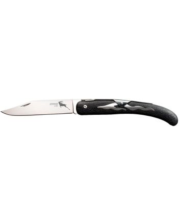 Cold Steel CS20KJZ Kudu Lite 4.25" Folding Clip Point Plain Satin 5Cr15MoV SS Blade, 5.75" Black Textured Zy-Ex Handle