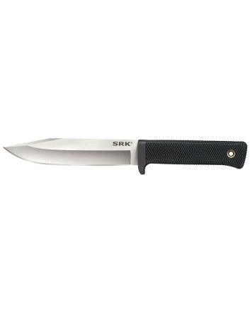 Cold Steel CS38CKE SRK6" Fixed Clip Point Plain 3-V Steel Blade, 4.75" Black Textured Kray-Ex Handle
