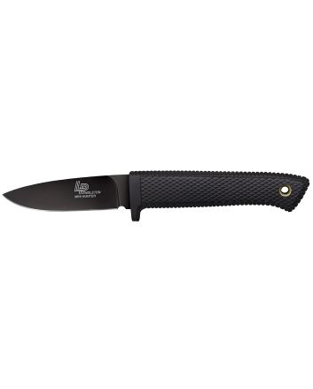 Cold Steel CS36LPMFZ Pendleton Mini Hunter 3" Fixed Drop Point Plain Black Matte Powder Coat AUS-10A SS Blade, 3.25" Black Textured Kray-Ex Handle