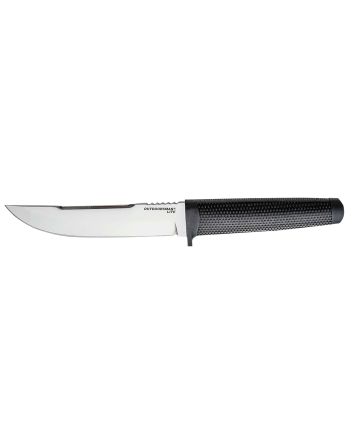 Cold Steel CS20PHZ Outdoorsman Lite 6" Fixed Straight Back Plain 4116 Krupp SS Blade, 5" Black Textured Polypropylene/Kraton Handle