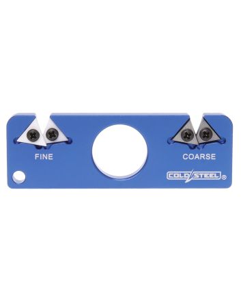 Cold Steel CSKS21CC Dual Edge Pocket Knife Sharpener Blue Aluminum, Carbide/Ceramic Sharpener, Coarse/Fine Blue