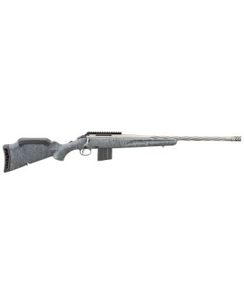 Ruger 46918 American Rifle Gen II Full Size 22 ARC 10+1 20" Cobalt Cerakote Threaded Barrel, Picatinny Rail Steel Receiver, Gray Splatter Adjustable Synthetic Stock