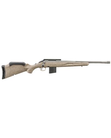 Ruger 46923 American Ranch Gen II Full Size 350 Legend 5+1 16.10" Cobalt Cerakote Threaded Barrel, Picatinny Rail Steel Receiver, Flat Dark Earth Splatter Adjustable Synthetic Stock
