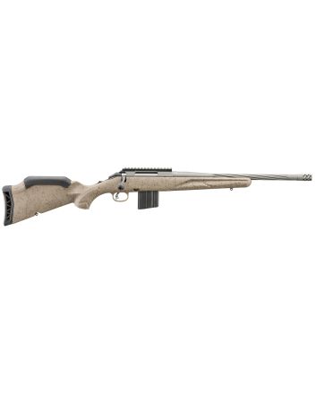 Ruger 46925 American Ranch Gen II Full Size 22 ARC 10+1 16.10" Cobalt Cerakote Threaded Barrel, Picatinny Rail Steel Receiver, Flat Dark Earth Splatter Adjustable Synthetic Stock