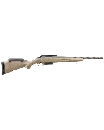 Ruger 46928 American Ranch Gen II Full Size 6.5 Creedmoor 3+1 16.10" Cobalt Cerakote Spiral Threaded Barrel, Picatinny Rail Steel Receiver, Flat Dark Earth Splatter Adj Comb Synthetic Stock