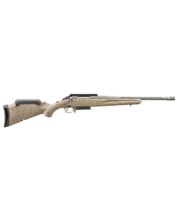 Ruger 46929 American Ranch Gen II Full Size 308 Win 3+1 16.10" Cobalt Cerakote Spiral Threaded Barrel, Picatinny Rail Steel Receiver, Flat Dark Earth Splatter Adj Comb Synthetic Stock