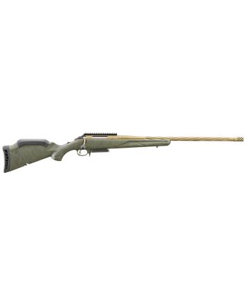 Ruger 46930 American Predator Gen II Full Size 6.5 Creedmoor 3+122" Burnt Bronze Cerakote Threaded Barrel, Picatinny Rail Steel Receiver, Green Splatter Adjustable Synthetic Stock
