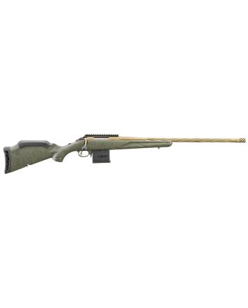 Ruger 46940 American Predator Gen II 22 ARC 10+1 22" Burnt Bronze Cerakote Threaded Barrel, Picatinny Rail Steel Receiver, Green Splatter Adjustable Synthetic Stock