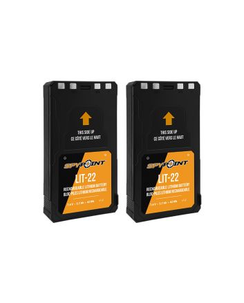 Spypoint 05538 LIT-22 Rechargeable Lithium Battery PackBlack 7.4 Volts (2) Single Pack