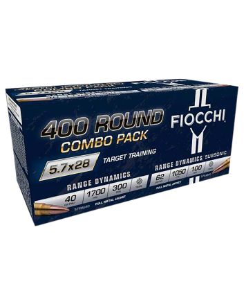 Fiocchi 57COMSUB Hyperformance5.7x28mm Full Metal Jacket 400rds *Combo Pack