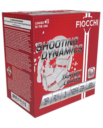 Fiocchi 12SD1X75 Shooting Dynamics12Gauge 2.75" 1oz 7.5Shot 25 Per Box/10 Case