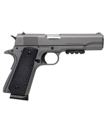 Charles Daly 440179 1911 Field Grade 45 ACP 8+1 5" Stainless Steel Barrel, Mystikote Tactical Gray Serrated Steel Slide &amp; Steel Frame w/Beavertail, Black Polymer Grips