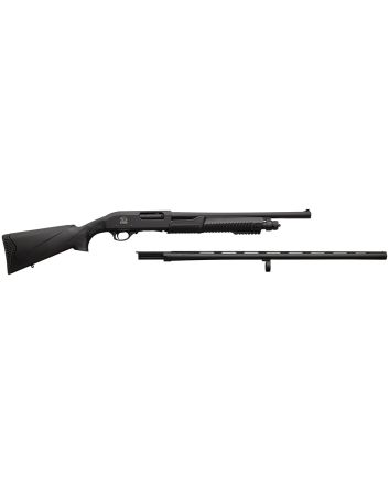 Chiappa Firearms 930.374 301 Field/Tactical Full Size 12 Gauge Pump 3" 5+1 18.50/28" Black Steel Vent Rib Barrel, Black Aluminum Receiver, Black Synthetic Stock