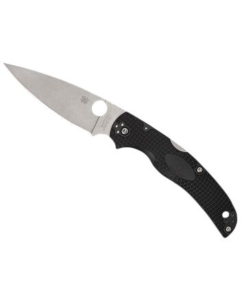Spyderco C244PBK Native Chief Lightweight 4.02" Folding Plain Stonewashed CTS BD1N SS Blade/Black Textured FRN Handle Includes Pocket Clip