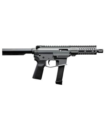 Angstadt Arms AAUDP09PG6 UDP-99mm Luger 15+1 6" Black Melonite Threaded Barrel, 5.50" Free Float M-LOK Handguards, Tactical Gray Cerakote Aluminum Picatinny Rail Receiver, Black B5 Grips