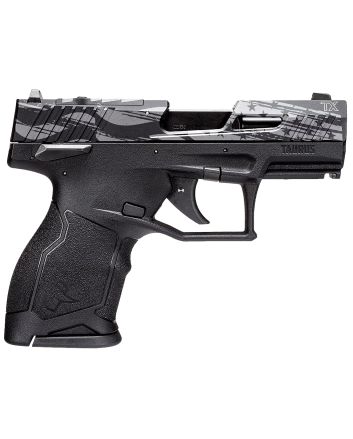 Taurus 1TX2233110US5 TX22C T.O.R.O. Compact Frame 22 LR 10+1 3.60" Matte Black Steel Barrel, Engraved Distressed USA Flag Optic Ready/Serrated Slide, Black Polymer Frame