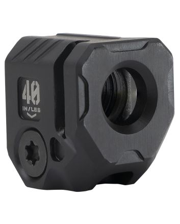Strike Industries MCQUAD Micro Threaded Compensator Black Steel 0.89" OAL Compatible w/ 9mm/357 SIG