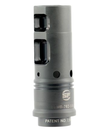 SureFire SFMB7625824 SOCOM Muzzle Brake Black DLC Stainless Steel with 5/8"-24 tpi Threads for 7.62mm AR-10