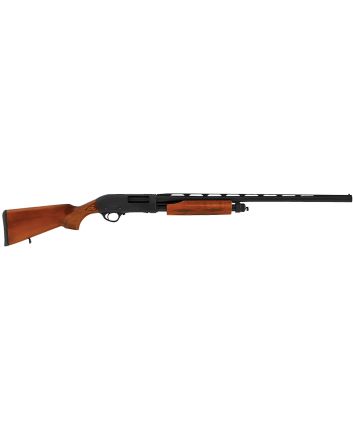 Hatsan USA HEWS122805W2 Escort WSFull Size 12 Gauge Pump 3" 4+1 28" Black Chrome Vent Rib Barrel, Black Anodized Grooved Aluminum Receiver, Adjustable Turkish Walnut Stock
