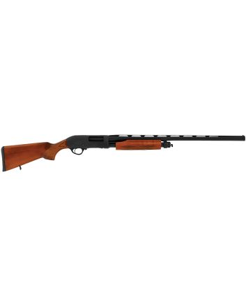 Hatsan USA HEWS202805W2 Escort WSFull Size 20 Gauge Pump 3" 4+1 28" Black Chrome Vent Rib Barrel, Black Anodized Grooved Aluminum Receiver, Adjustable Turkish Walnut Stock